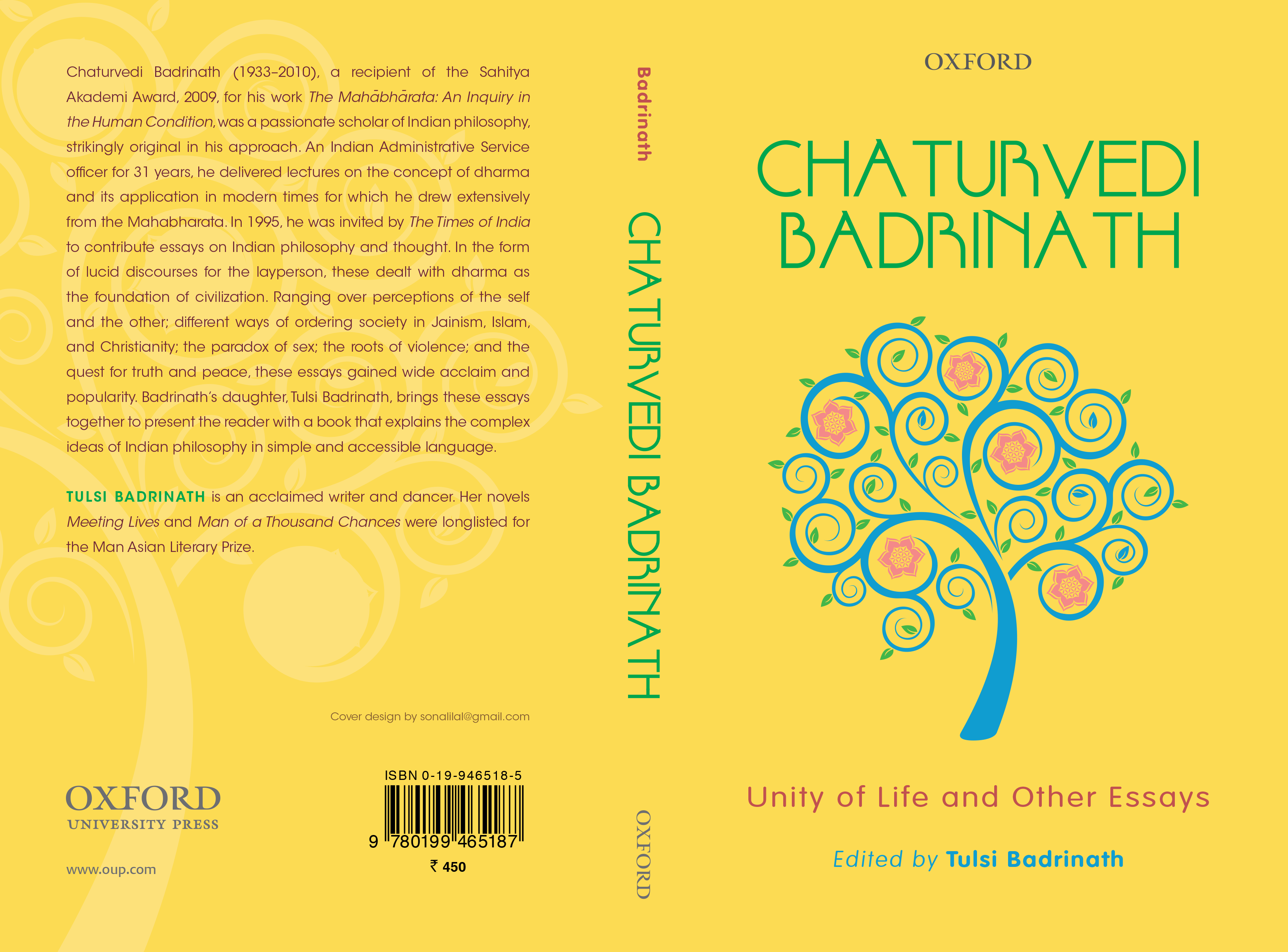 Chaturvedi Badrinath: Unity of Life and Other Essays (OUP, 2016)